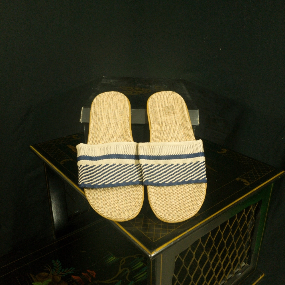 Woven slip on sandal